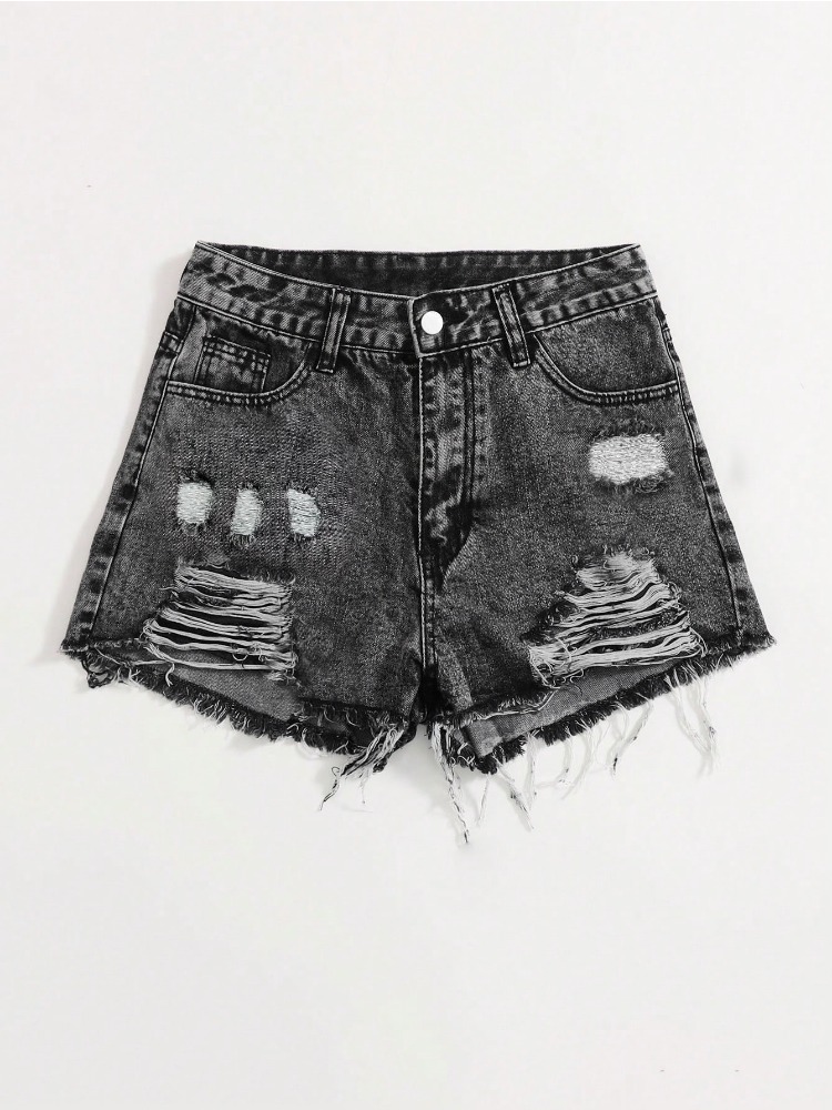 Shorts Denim Frayed - Новые винтажные джинсовые шорты 2026 года