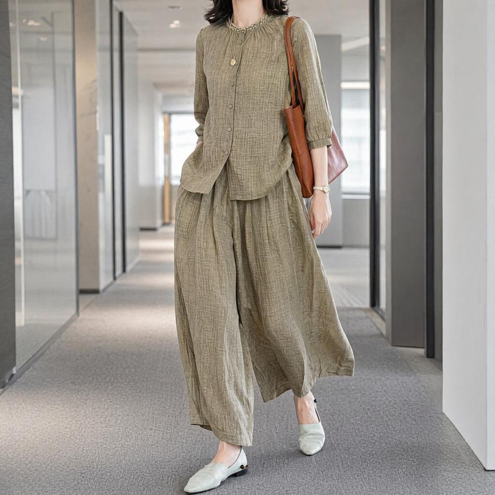 Женский повседневный костюм бо – обзор и цена Linen Pant Wide