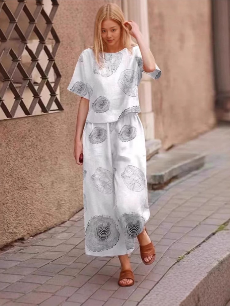 2025 Весна Лето Новый комплект – обзор и цена Linen Pant Wide