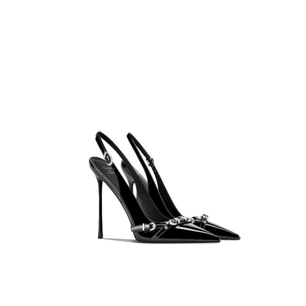 Модные черные босоножки с заос – обзор и цена Sandal Strappy Heeled