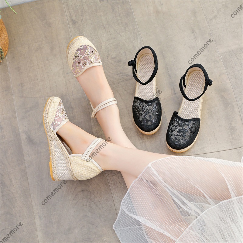 Женские летние сандалии на тан – обзор и цена Wedge Espadrille Women